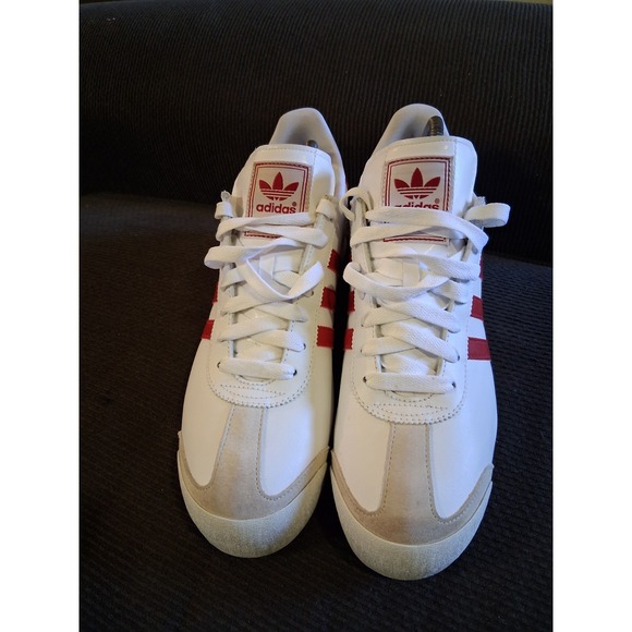 Adidas Originals Samoa Men's 12 Running Sneaker White Red - Picture 2 of 8